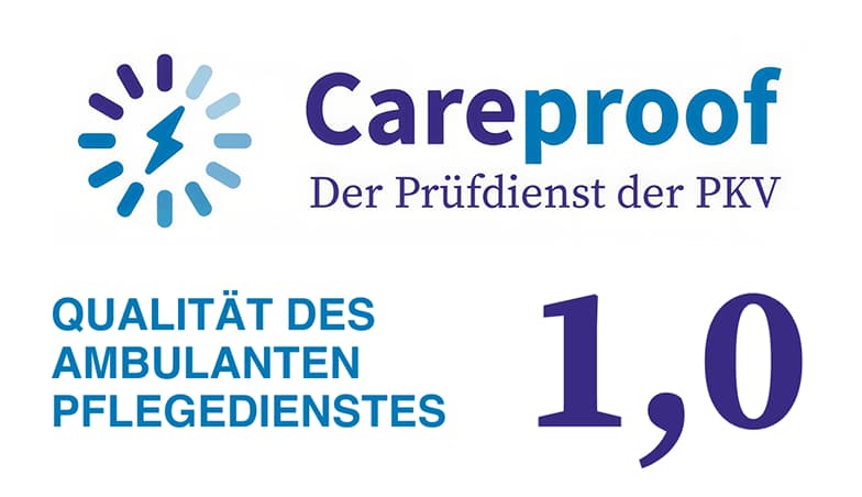 Careproof, der Prüfdienst der PKV: Qualität des ambulanten Pflegedienstes — 1,0